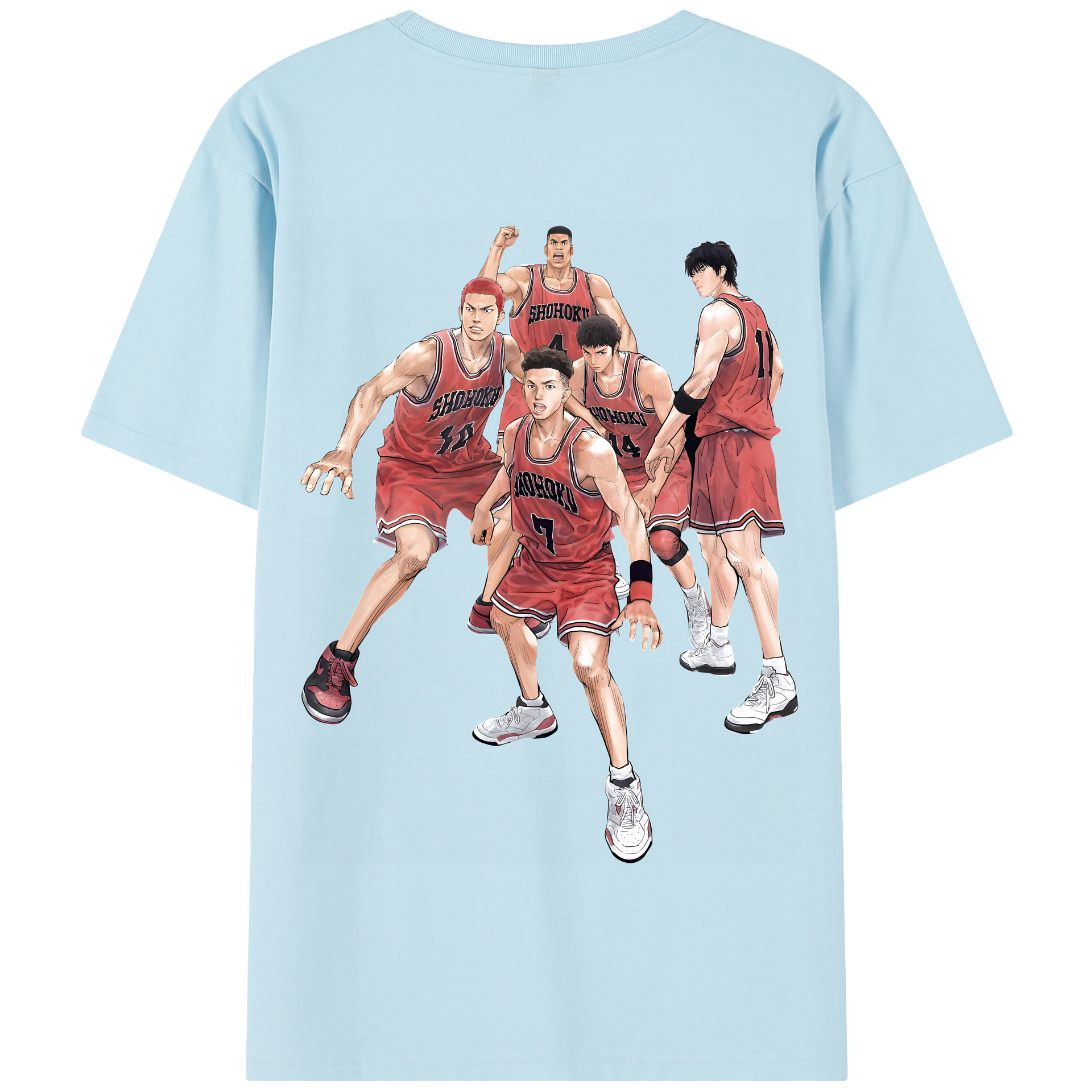 SLAM DUNK／スラムダンク 綿100％半袖Tシャツ（背面プリント）